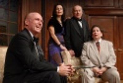 Political darkhorse Grant Matthews (left, played by Walter Cotter) relishes the backi Photo