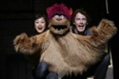 Minglie Chen and Christian Anderson with Trekkie Monster Photo