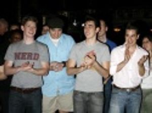 Jamison Scott, Daniel Everidge and Max Crumm with cast members Photo