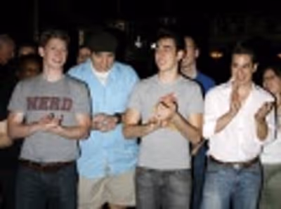 Jamison Scott, Daniel Everidge and Max Crumm with cast members Photo