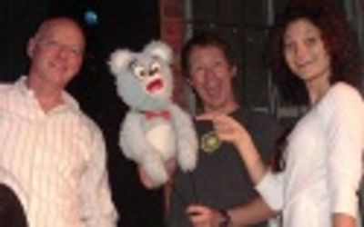 Jonathan Weir (Jersey Boys), Blue Bear, Cullen Titmas and Lauren Marshall (Jersey Boy Photo