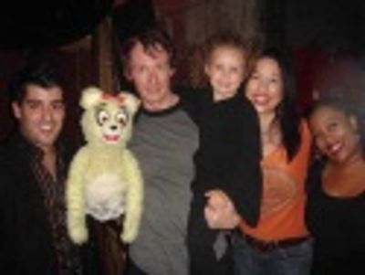 John Michael Dias (Jersey Boys) with Yellow Bear, Christian Anderson, his daughter Ru Photo
