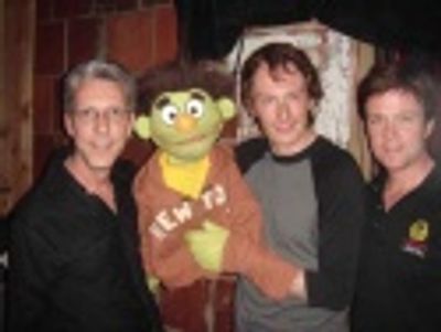 Larry Baker, with Nicky, Christian Anderson and James Darrah

  Photo