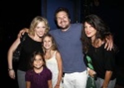 Robyn Hurder, John Melendez and Suzanna Melendez with their daughters Greta and Lily  Photo