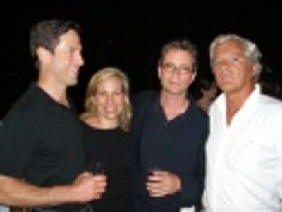 Josh Perl, Bay Street Theater founders Emma Walton, Steve Hamilton and James LaRocca Photo