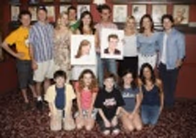 Ashley Brown and Gavin Lee (center) with the cast of Mary Poppins Photo