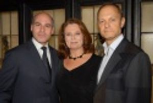David Hyde Pierce, Michael Gyure (Executive Director/Friar's Club) and Friar Randie L Photo