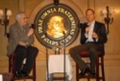 Peter Filichia and David Hyde Pierce Photo