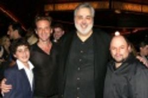 Hudson Thames, Malcolm Gets, Gene Dickey and Jason Alexander Photo