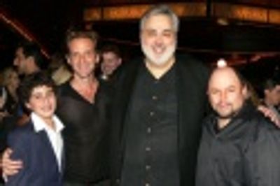 Hudson Thames, Malcolm Gets, Gene Dickey and Jason Alexander Photo
