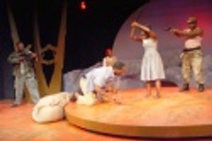 Paul Mabon (far left), Alvina Carroll (rear left), Kem Saunders (Father, stooped), Na Photo