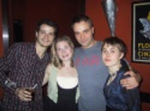 l-r: Cast member Bryan Fenkart, cast member Kate Russell, cast member Victor Villlar- Photo