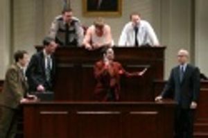 (l-r) Steven Goldstein, Christopher Evan Welch, Steven Hawley, Larry Bryggman, Keith  Photo