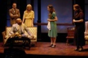 Ben Masur (as Trofimov), (seated) James Ware (as Lopakhin), Jessica Myhr (as Anya), E Photo