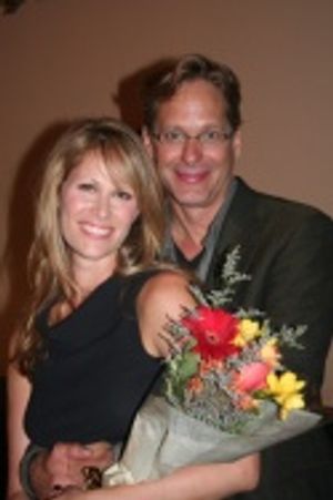 Jodi Stevens with her husband Scott Bryce (CBS's "As The World Turns") Photo