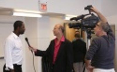 Brian McKnight and Richard Ridge of "Broadway Beat" Photo