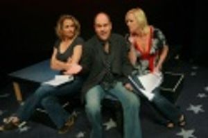 Cady Huffman as Florence, Brad Oscar as Dave and Angie Schworer as Jane Photo