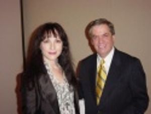 Bebe Neuwirth with Inside Broadwayâ€™s executive director, Michael Presser. Photo