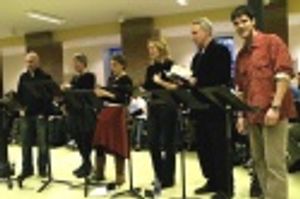 Michael Ceveris, Michelle Pawk, Judy Kuhn, Rebecca Luker, John Dossett, and Hugh Pana Photo