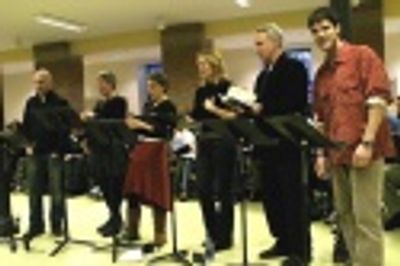 Michael Ceveris, Michelle Pawk, Judy Kuhn, Rebecca Luker, John Dossett, and Hugh Pana Photo