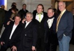Five of the original stars of Monty Python (L to R) Michael Palin, Terry Jones, Eric  Photo