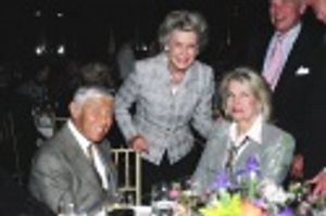 Don Hewitt Dina Merrill with Candice Bergen  Photo