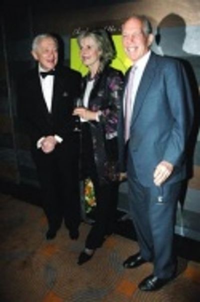 Louis Begley with Co chairs Leila and Mickey Straus  Photo