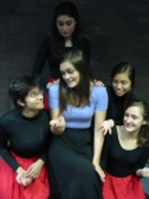 Liana Gineitis (center) as Anita with Jessica Nahigian, Amelia Stone, Thuy-Van Tran a Photo
