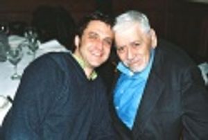 Raul Esparza (Caractacus Potts) and Robert B. Sherman of the Sherman Brothers (Compos Photo
