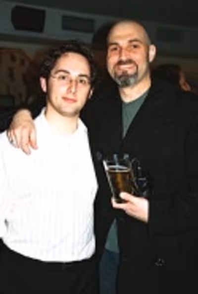 Adam Miller (Assoc. Company Manager) and Marc Kudisch (Baron Bomburst) Photo