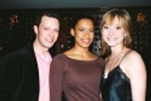 Ben Hartley (Ensemble), Kearan Giovanni (Ensemble) and Julie Tolivar (Swing) Photo