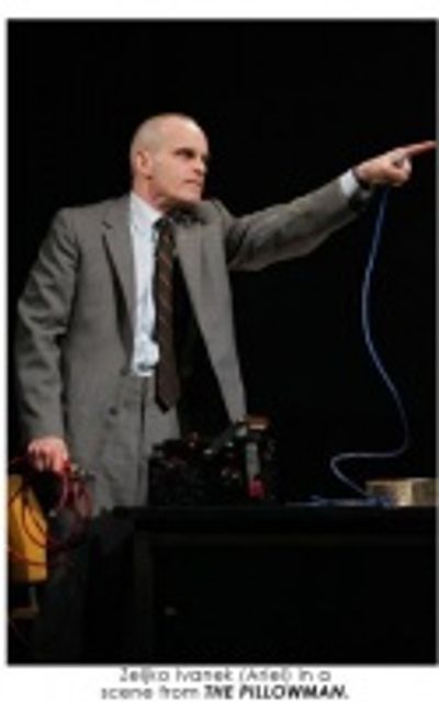 Zelkjo Ivanek (Ariel) in a scene from THE PILLOWMAN. Photo