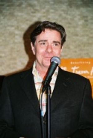 La Cage aux Folles star Gary Beach addressing the crowd in Jerry Herman's absence  Photo