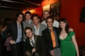 Alex Timbers, (Back) Benjamin Walker, (Front) Matthew Rocheleau, Michael Friedman and Photo