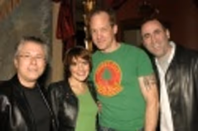 
Alan Menken (Music), Brooke Tansley (Belle), Steve Blanchard (Beast), and Robert Je Photo