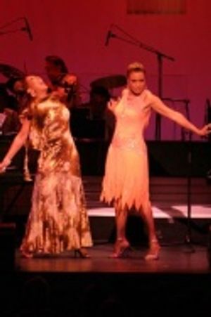 Telma Hopkins and Valarie Pettiford singing "Solid Silver Platform Shoes"   Photo