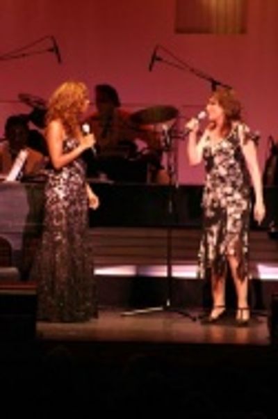 Merrin Dungey and Nora Dunn in "We Can Do It" from The Producers Photo