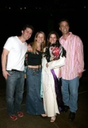 Laura and co-stars Matthew Morrison, Kelli O'Hara and Beau Gravitte Photo