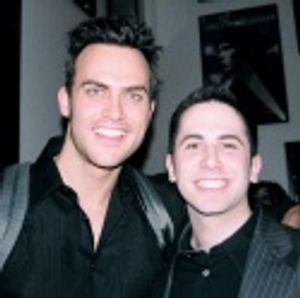 Cheyenne Jackson and Producer Robert Diamond backstage... Photo