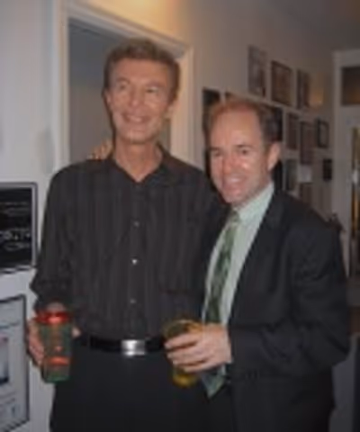 Musical Director Robert Ollis and Composer Stephen Flaherty Photo