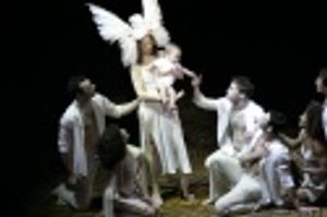  The cast was joined on stage by James Montana, held by proud Mom Elizabeth Parkinson Photo