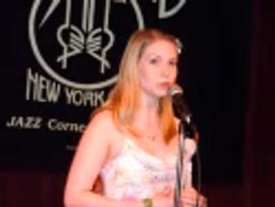 
The uber-talented Emma Williams who flew in from England to sing
at Larry's concer Photo