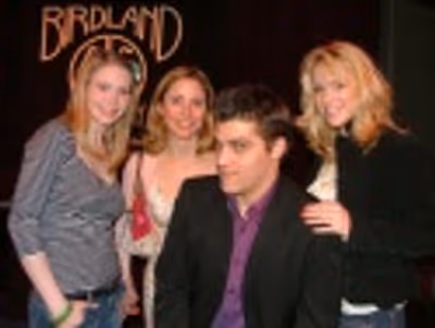 Bat Boy Deven May surrounded three "Shelley's"
Emma Williams (UK) Kerry Butler (Off- Photo