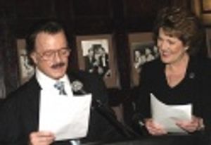 Robert Goulet and Lynn Redgrave announce the nominees! Photo
