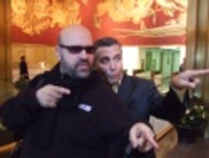 And what's a celeb without a posse? Here's mine: BRUCE GLIKAS of BROADWAY.COM and my  Photo