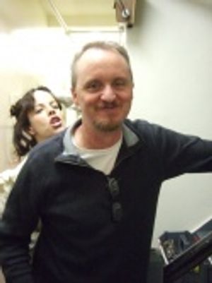 Lighting genius BRIAN MAC DEVITT comes by to say HI and gets a special greeting from  Photo