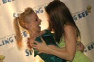 Sarah and Celia hearing that they won the Lucille Lortel Award for Best Musical! Photo