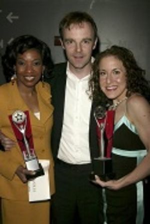 Adriane Lenox and Jenn Harris (3 way tie Best Featured Actress) with Brian F. O'Byrne Photo