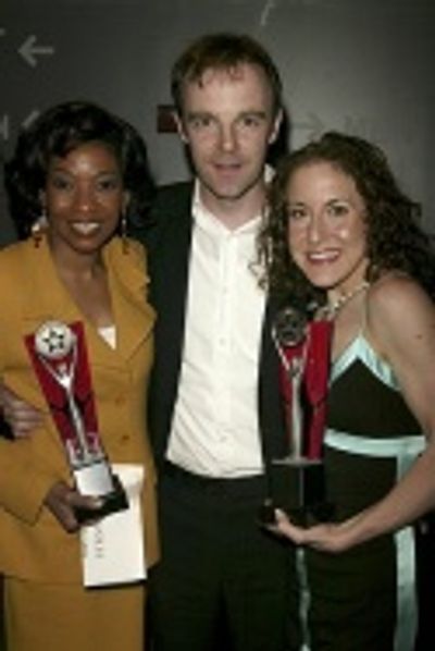 Adriane Lenox and Jenn Harris (3 way tie Best Featured Actress) with Brian F. O'Byrne Photo