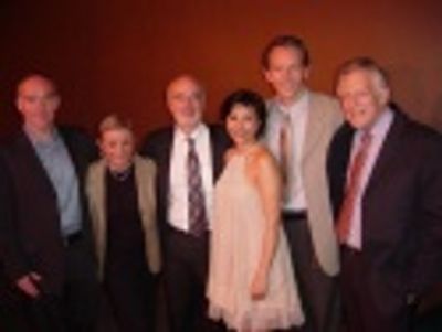 The whole cast poses after the performance: (from left) Michael Winther, Patricia Bir Photo